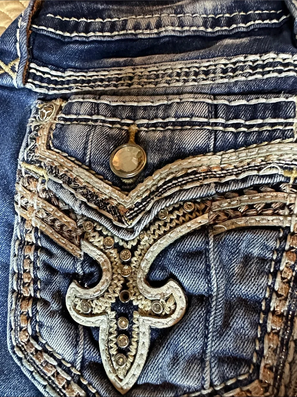 Rock Revival 26” waist 29” inseam CodeDark Blue Women's Embellishmed details
